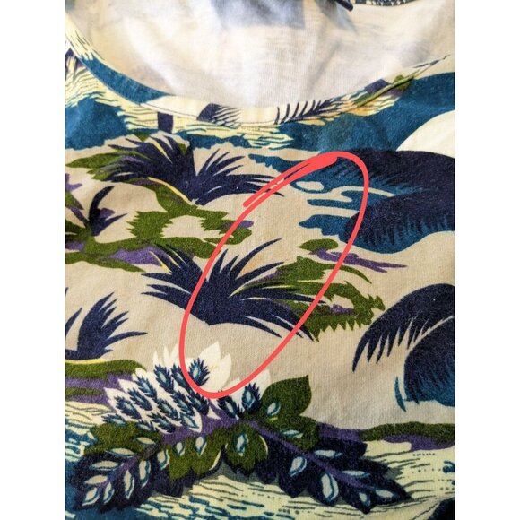 Tommy Bahama Hawaiian Maxi Dress Womens Medium Cotton Tropical Birds Palm Trees - Picture 6 of 7